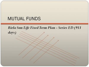 Birla Sun Life Fixed Term Plan - Series ED (911 days)