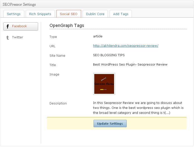 facebook opengraph tags in wordpress