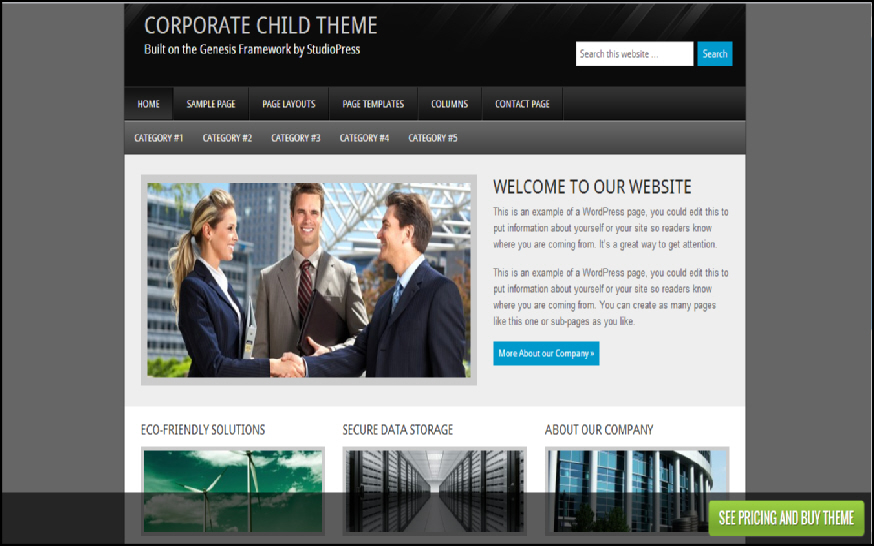 corporate wordpress template