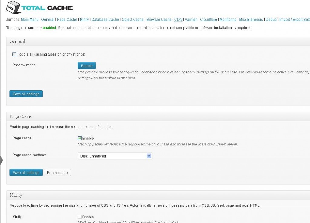 w3 total cache page caching