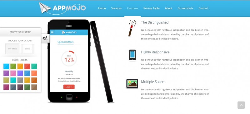 App Mojo - Single Page Software Promotion template