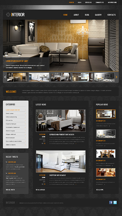 Interior Decoration Blog Themes