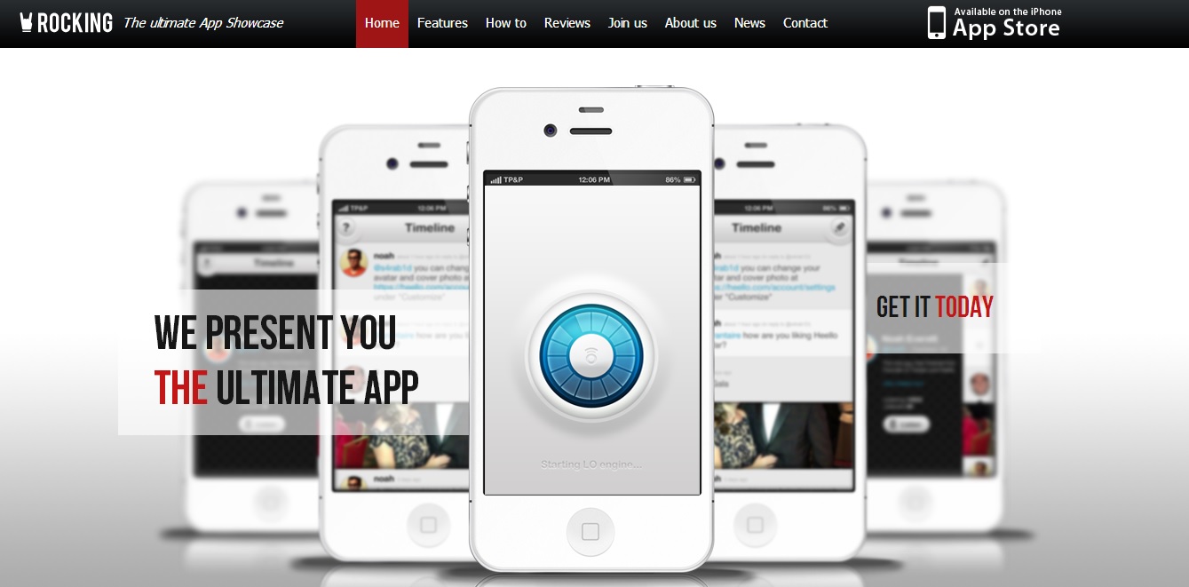 Rocking Parallax iPhone App HTML5 Template