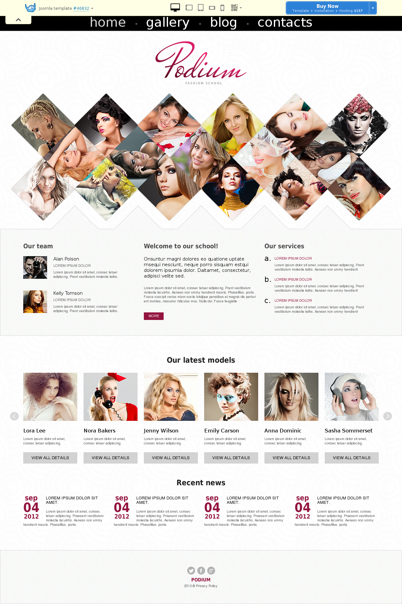 Model Agency For Originality Joomla Template #46832