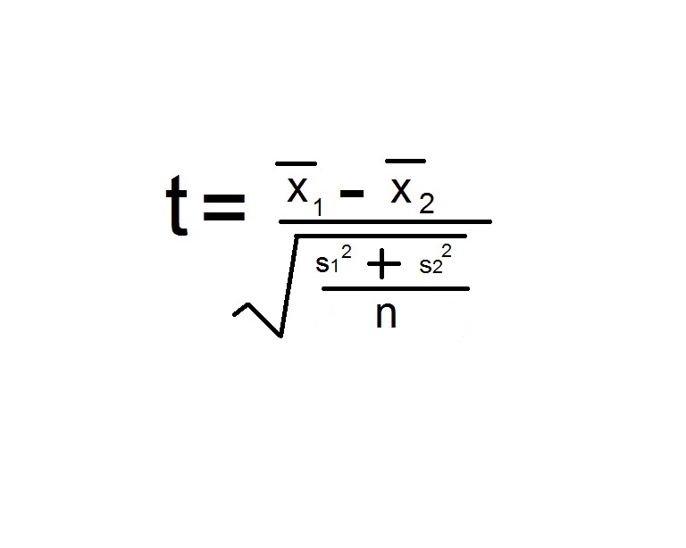 t test formula